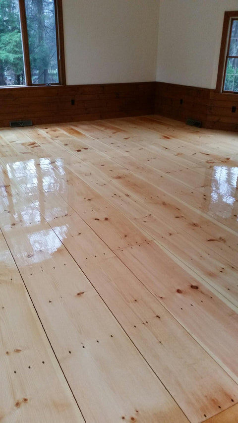 WHITE PINE SANDED & FINISHED FLOORING