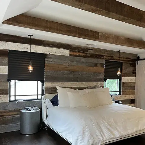 GREY BARNWOOD ROUGH PANELING