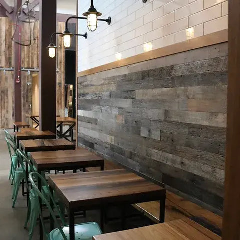 GREY BARNWOOD ROUGH PANELING