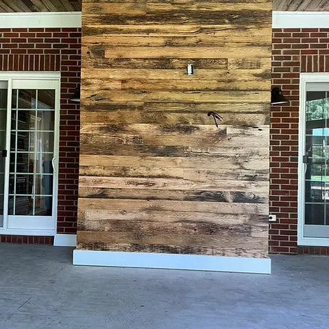 OAK BARNWOOD WIREBRUSHED FINISHED PANELING